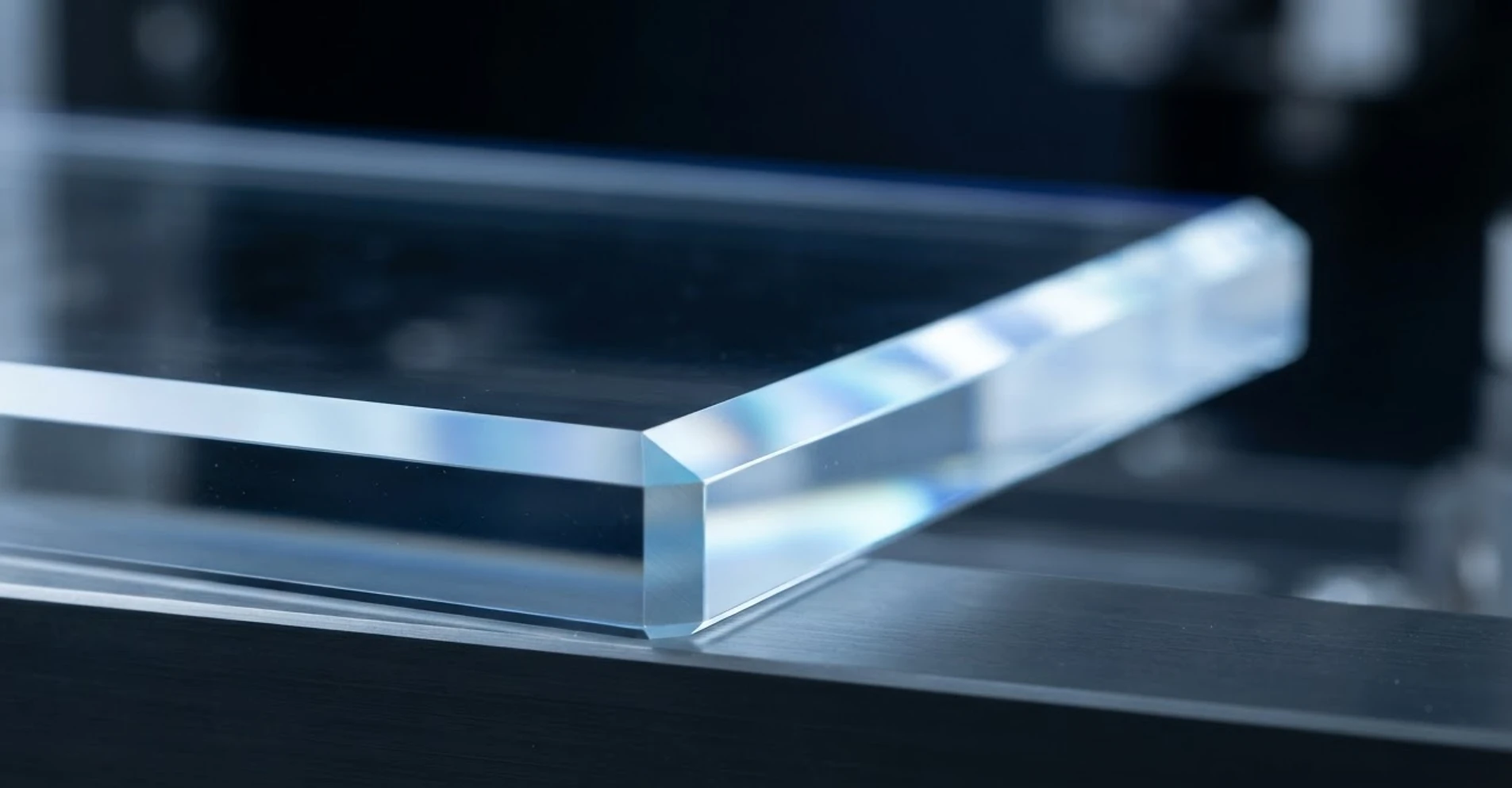 Precision-cut acrylic edge